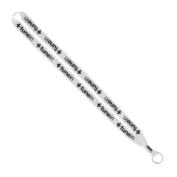 Import Rush 5/8" Polyester Lanyard with Silver Crimp & Ring