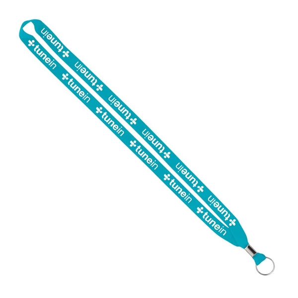 Import Rush 5/8" Polyester Lanyard with Silver Crimp & Ring