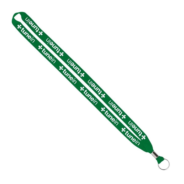 Import Rush 5/8" Polyester Lanyard with Silver Crimp & Ring