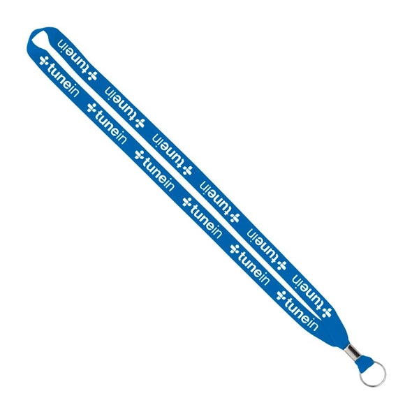 Import Rush 5/8" Polyester Lanyard with Silver Crimp & Ring