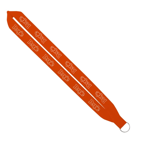 Import Rush 1" Polyester Lanyard with Sewn Silver Ring