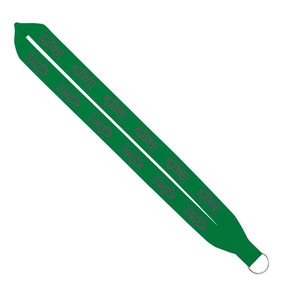 Import Rush 1" Polyester Lanyard with Sewn Silver Ring