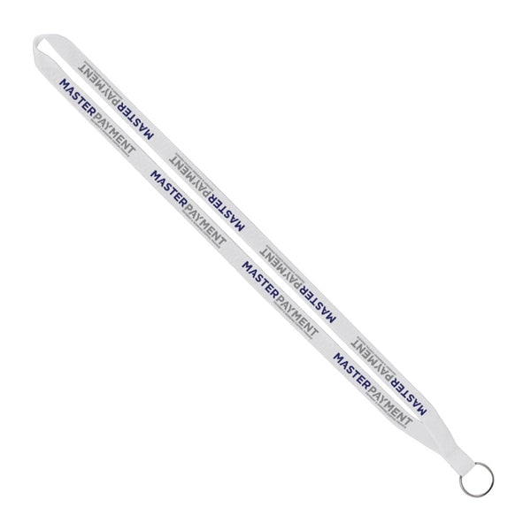 Import Rush 1/2" Polyester Lanyard with Sewn Silver Ring