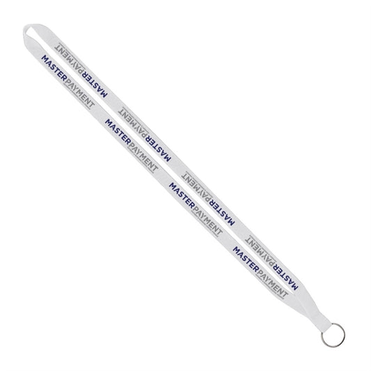 Import Rush 1/2" Polyester Lanyard with Sewn Silver Ring