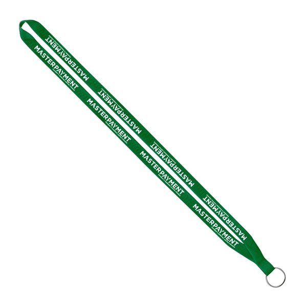 Import Rush 1/2" Polyester Lanyard with Sewn Silver Ring