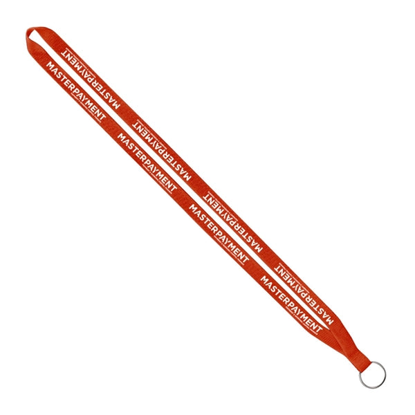 Import Rush 1/2" Polyester Lanyard with Sewn Silver Ring
