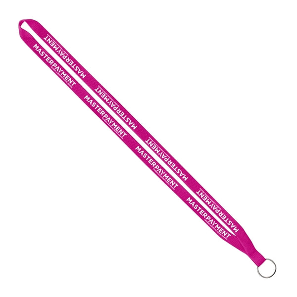 Import Rush 1/2" Polyester Lanyard with Sewn Silver Ring