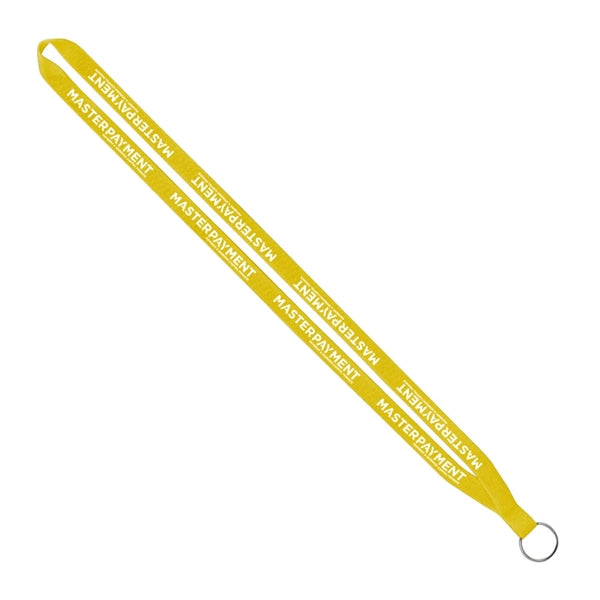 Import Rush 1/2" Polyester Lanyard with Sewn Silver Ring