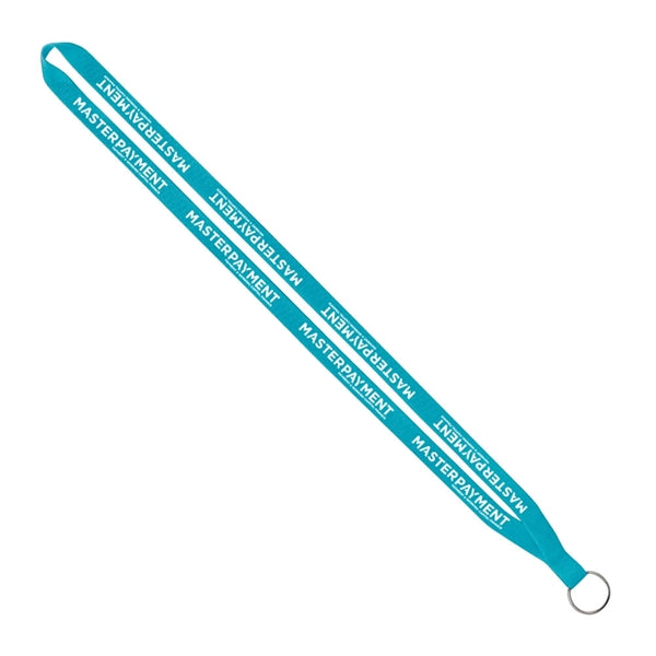 Import Rush 1/2" Polyester Lanyard with Sewn Silver Ring