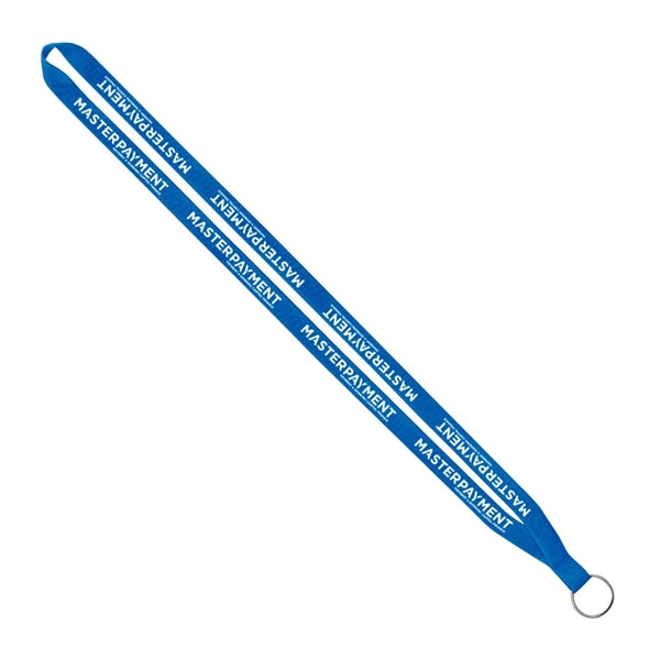 Import Rush 1/2" Polyester Lanyard with Sewn Silver Ring