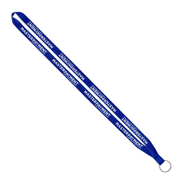 Import Rush 1/2" Polyester Lanyard with Sewn Silver Ring