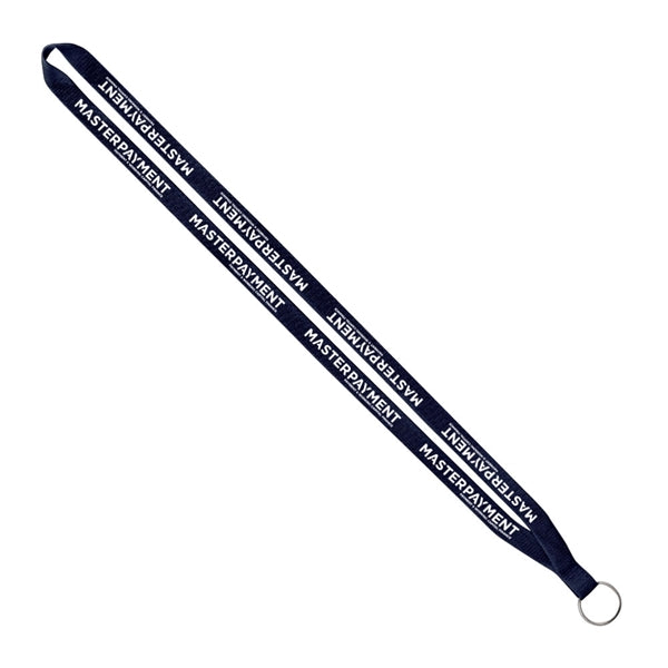 Import Rush 1/2" Polyester Lanyard with Sewn Silver Ring