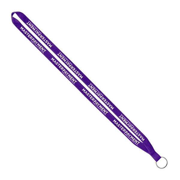 Import Rush 1/2" Polyester Lanyard with Sewn Silver Ring