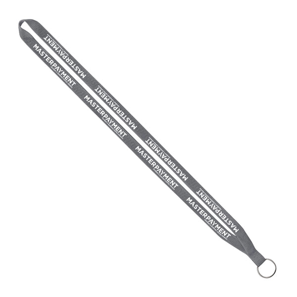 Import Rush 1/2" Polyester Lanyard with Sewn Silver Ring