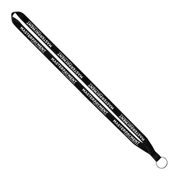 Import Rush 1/2" Polyester Lanyard with Sewn Silver Ring
