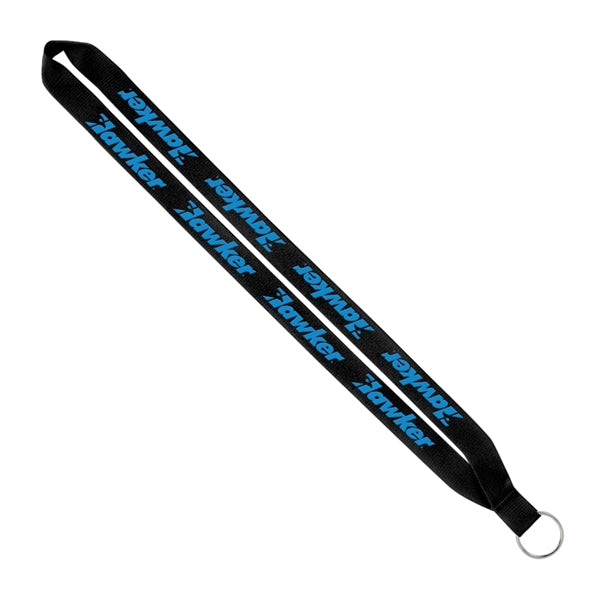 Import Rush 3/4" Polyester Lanyard with Sewn Silver Ring