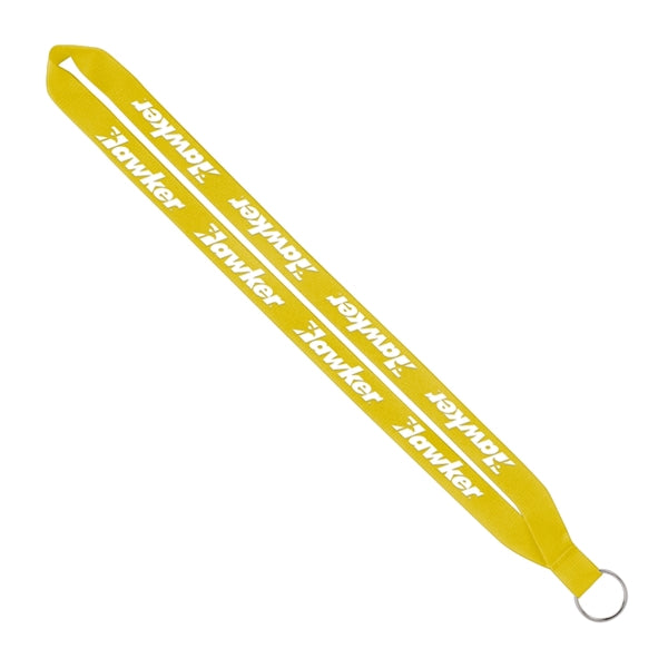 Import Rush 3/4" Polyester Lanyard with Sewn Silver Ring
