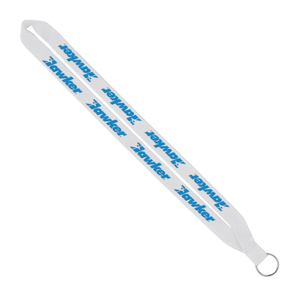 Import Rush 3/4" Polyester Lanyard with Sewn Silver Ring