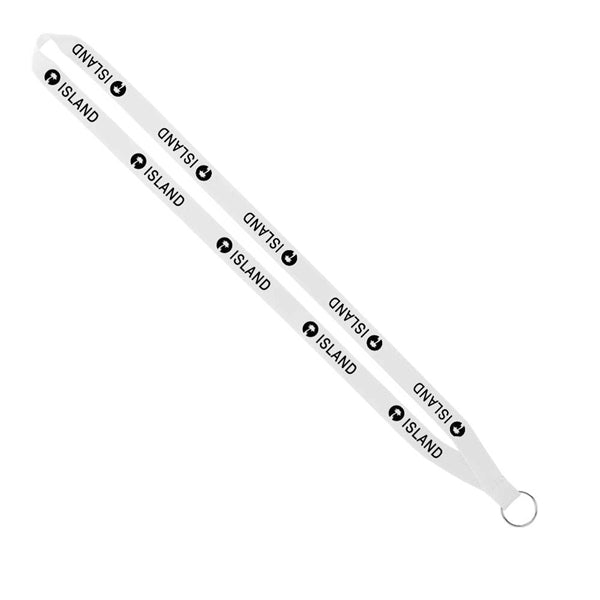 Import Rush 5/8" Polyester Lanyard with Sewn Silver Ring