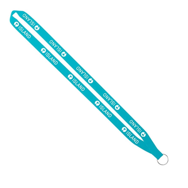 Import Rush 5/8" Polyester Lanyard with Sewn Silver Ring