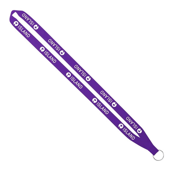 Import Rush 5/8" Polyester Lanyard with Sewn Silver Ring