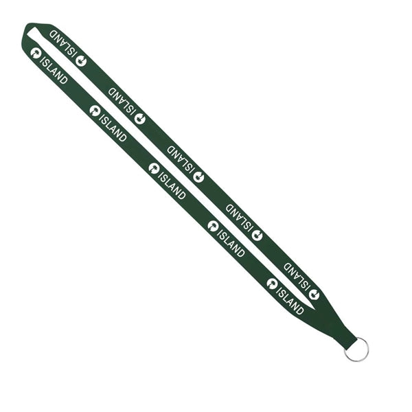 Import Rush 5/8" Polyester Lanyard with Sewn Silver Ring