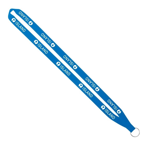 Import Rush 5/8" Polyester Lanyard with Sewn Silver Ring