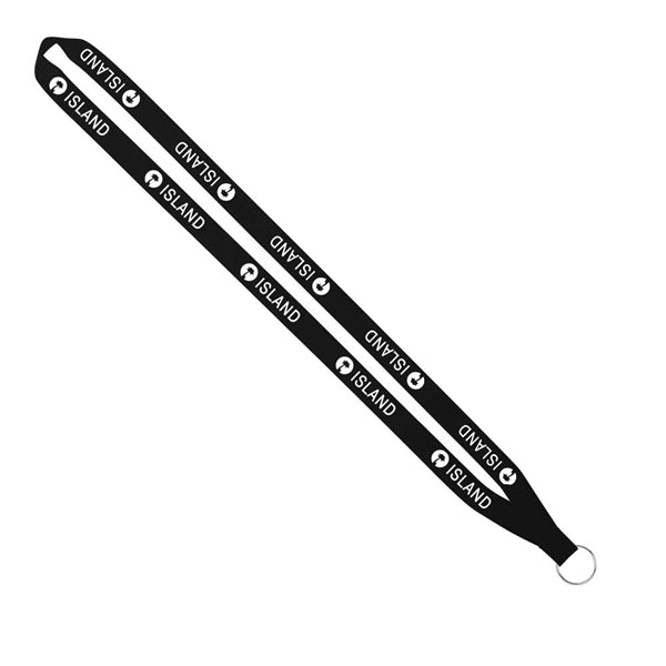 Import Rush 5/8" Polyester Lanyard with Sewn Silver Ring