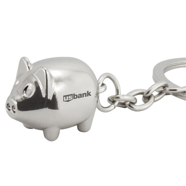 Metal Pig Keychain