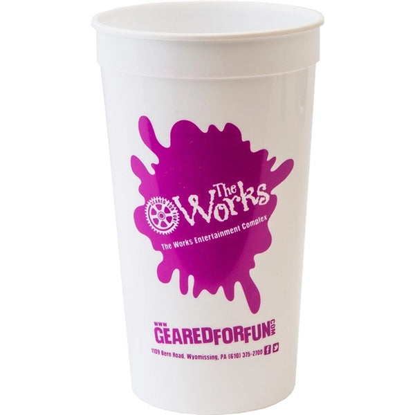 32 oz. Smooth Wall Plastic Stadium Cup
