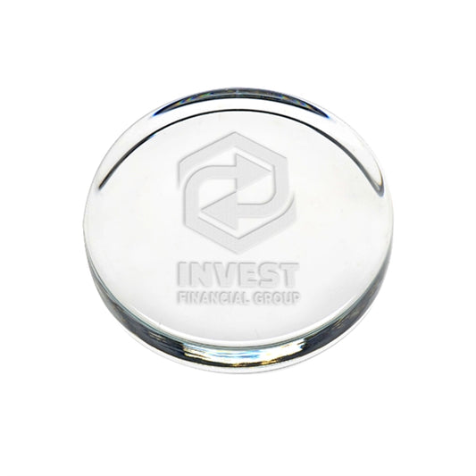 Flat Round Paperweight
