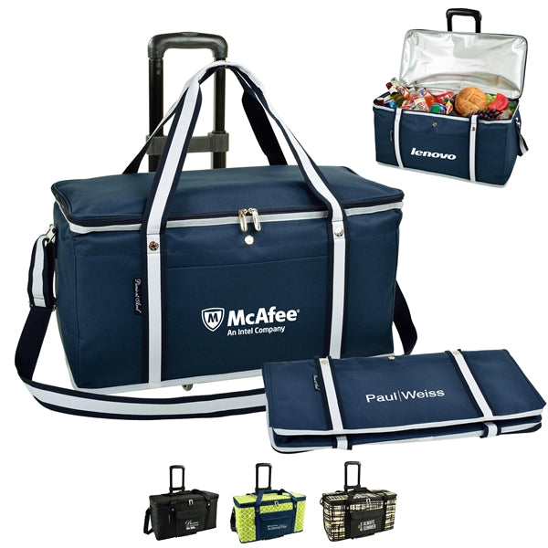Collapsible Wheeled Cooler- Steel frame/Side Support-72 cans