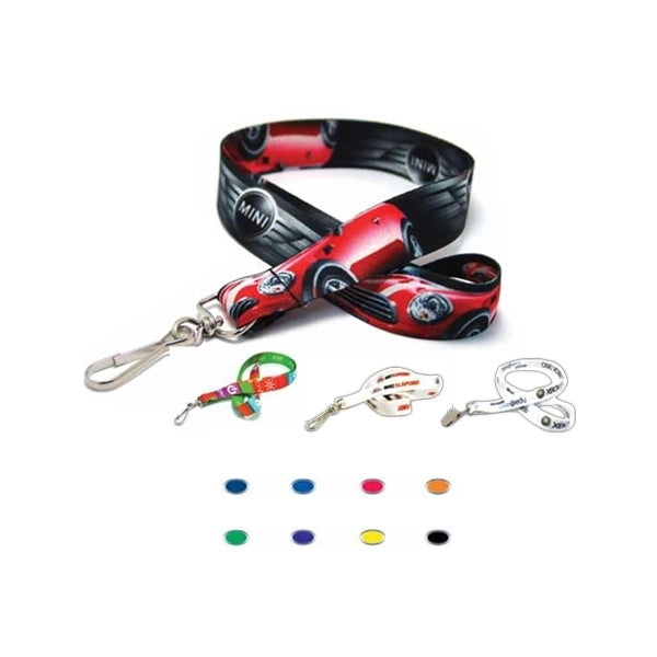 Digitally Sublimated Lanyard w/Bulldog Clip
