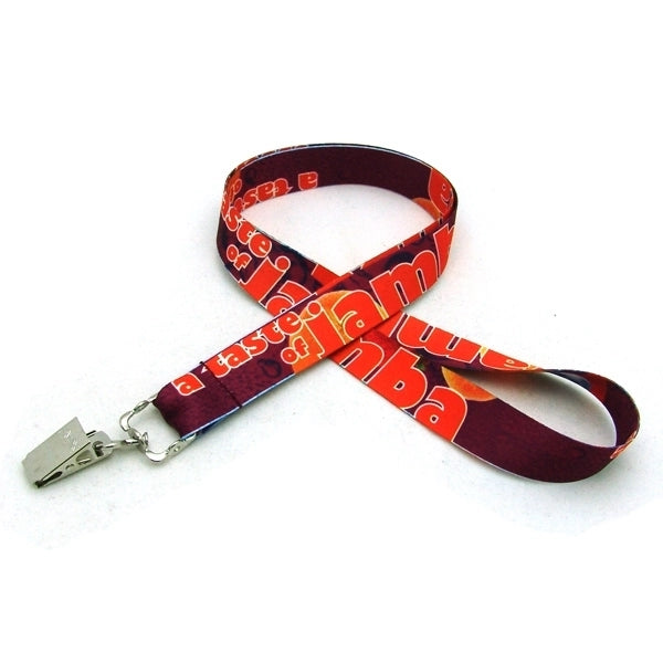 3/4" Digitally Sublimated Lanyard w/ J Hook