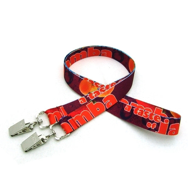3/4" Digitally Sublimated Lanyard w/ J Hook