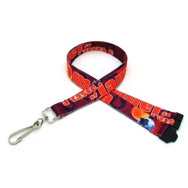 3/4" Digitally Sublimated Lanyard w/ J Hook