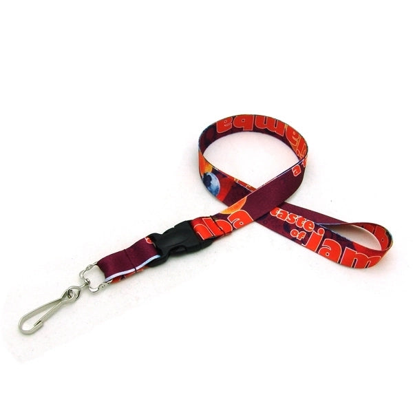 3/4" Digitally Sublimated Lanyard w/ J Hook