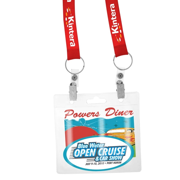 3/4" Screen Printed Dual Attachment Lanyard