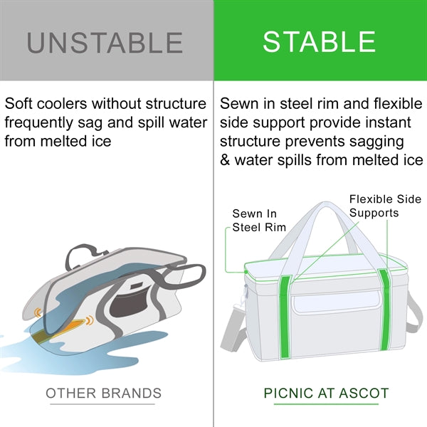 Collapsible Wheeled Cooler- Steel frame/Side Support-72 cans