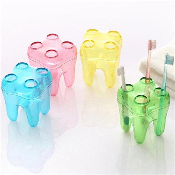 Multifunction Tooth Shaped Toothbrush Pen Holder Container