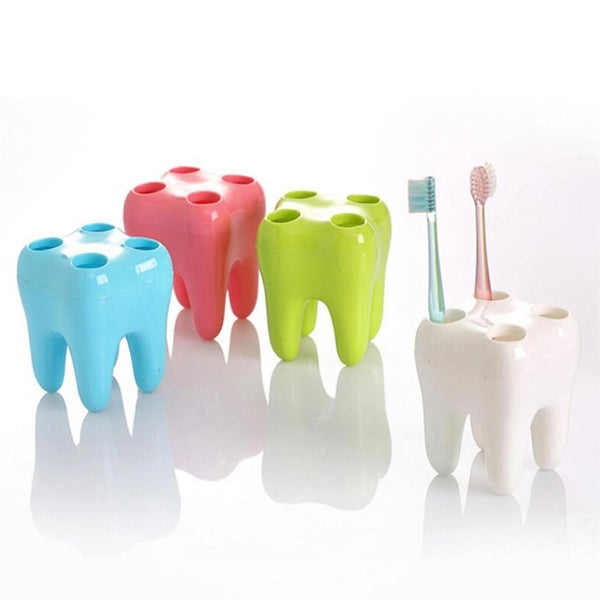 Multifunction Tooth Shaped Toothbrush Pen Holder Container