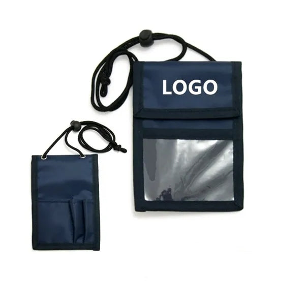 Neck Wallet with Lanyard for name card and pen