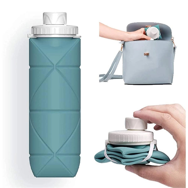 20oz Leakproof Collapsible Silicone Water Bottle
