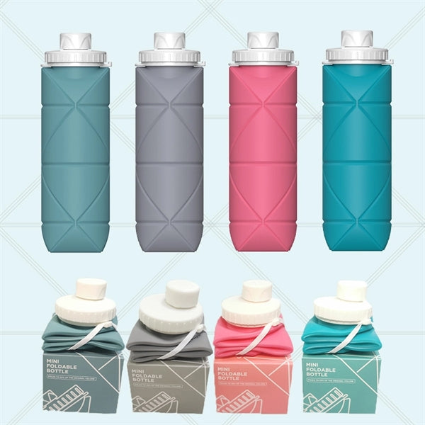 20oz Leakproof Collapsible Silicone Water Bottle