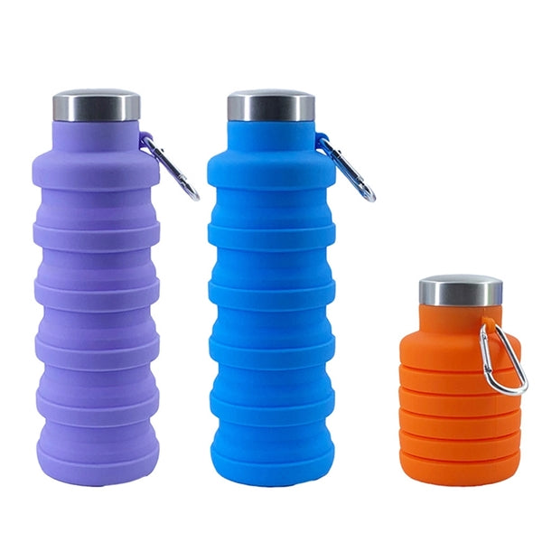 17 OZ Silicone Collapsible Water Bottle