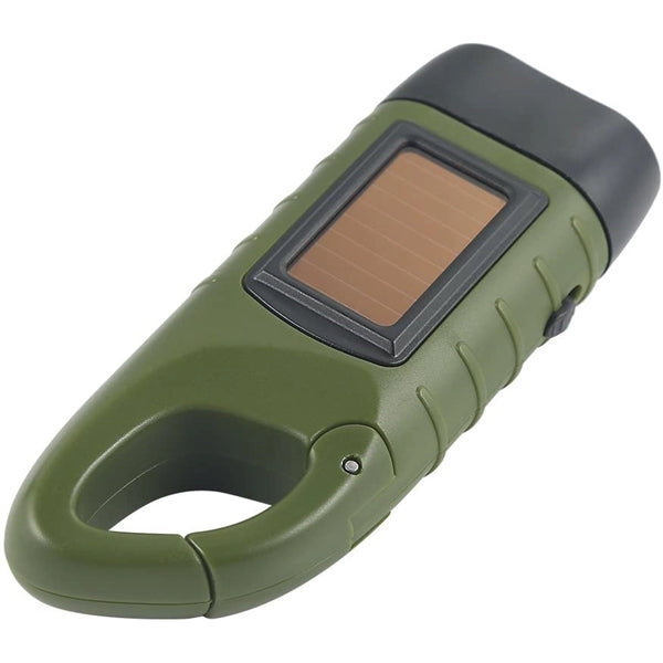 Portable Hand Crank Solar Powered Flashlight