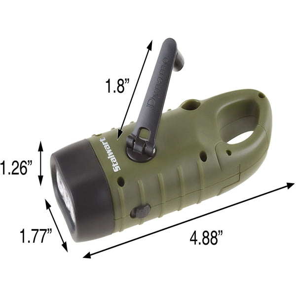 Portable Hand Crank Solar Powered Flashlight