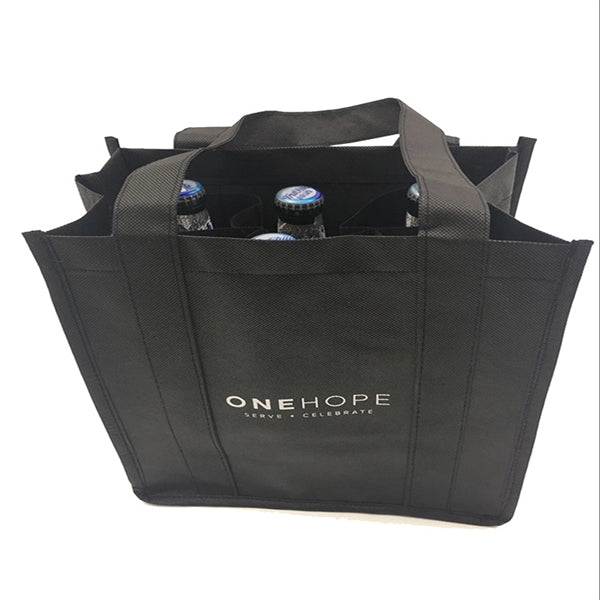 Non Woven Six Bottle Wine Tote Bag