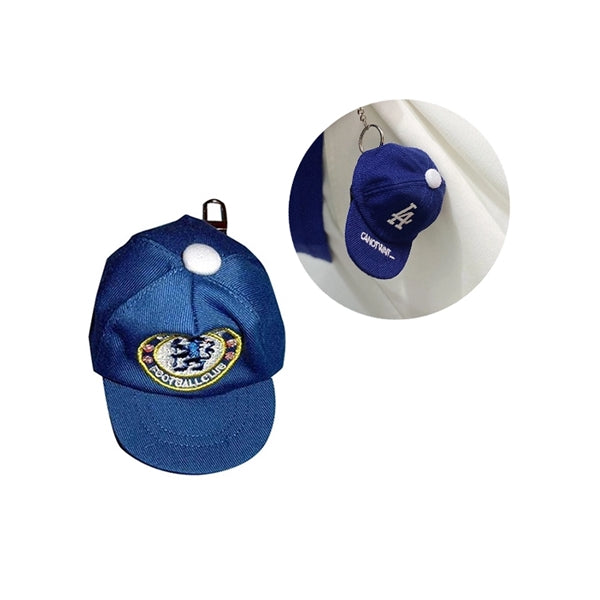 Logo 3D Embroidery Design Baseball Cap Shape Keyring