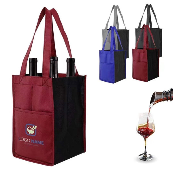 Non Woven Four Bottle Wine Bag